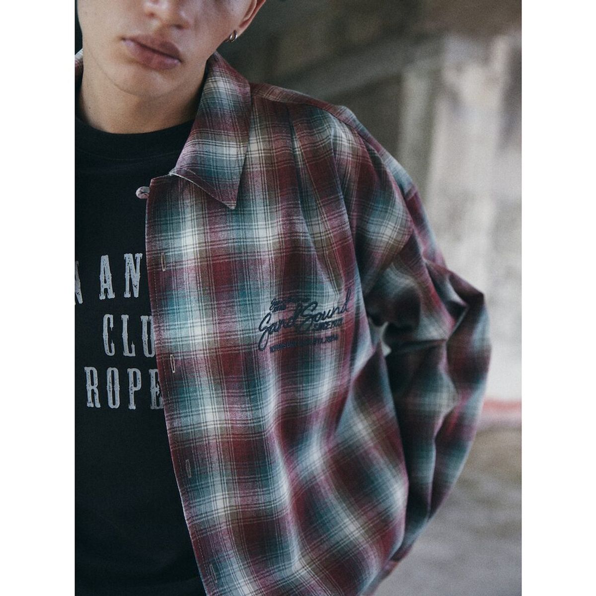 샌드 사운드(SAND SOUND) Ombre Checkered Shirt  Red