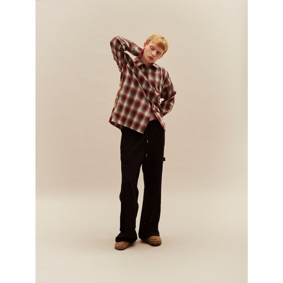 샌드 사운드(SAND SOUND) Ombre Checkered Shirt  Red