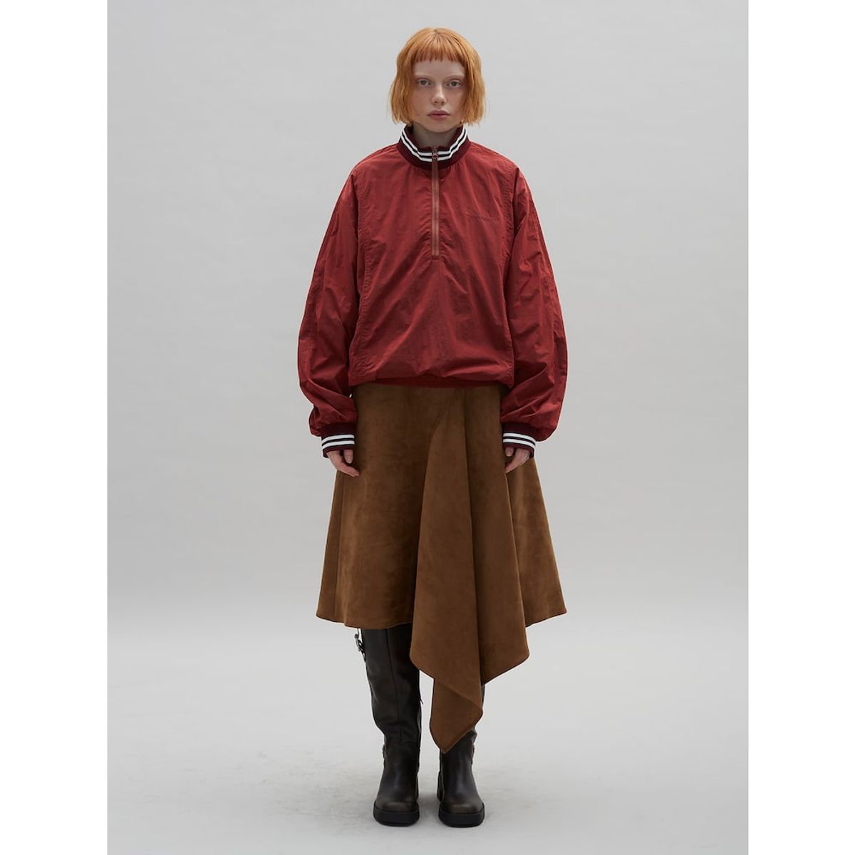 샌드 사운드(SAND SOUND) Crop Anorak  Wine