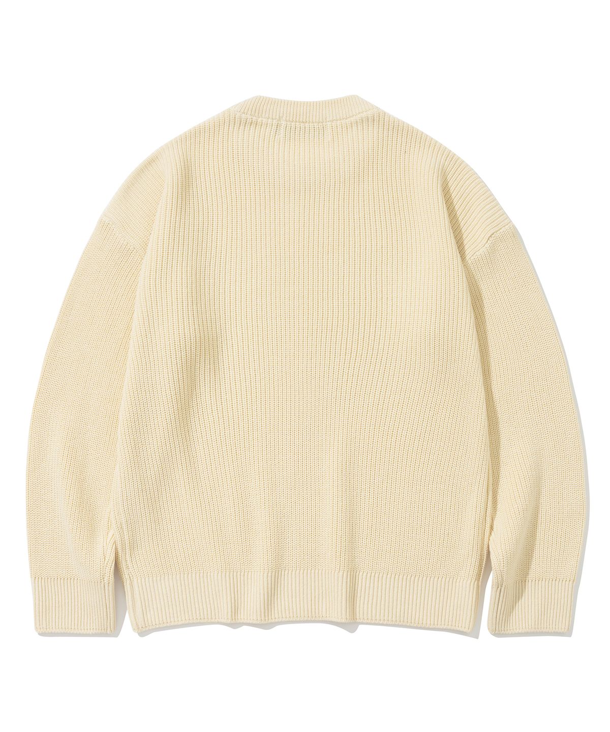 니티드(KNITTED) 빈티지 하트 라운드 니트 OATMEAL