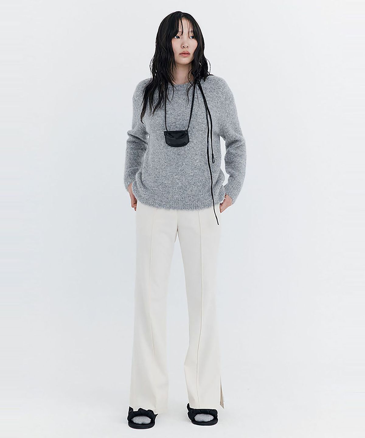 분더캄머(WNDERKAMMER) Corduroy semi-Bootcut Pants_Ivory(코듀로이 세미 부츠컷 팬츠_아이보리)