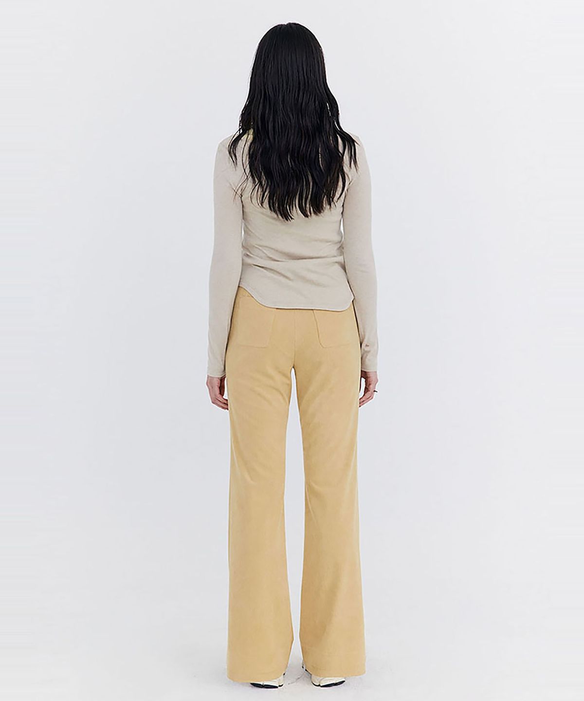 분더캄머(WNDERKAMMER) Corduroy semi-Bootcut Pants_Yellow(코듀로이 세미 부츠컷 팬츠_옐로우)