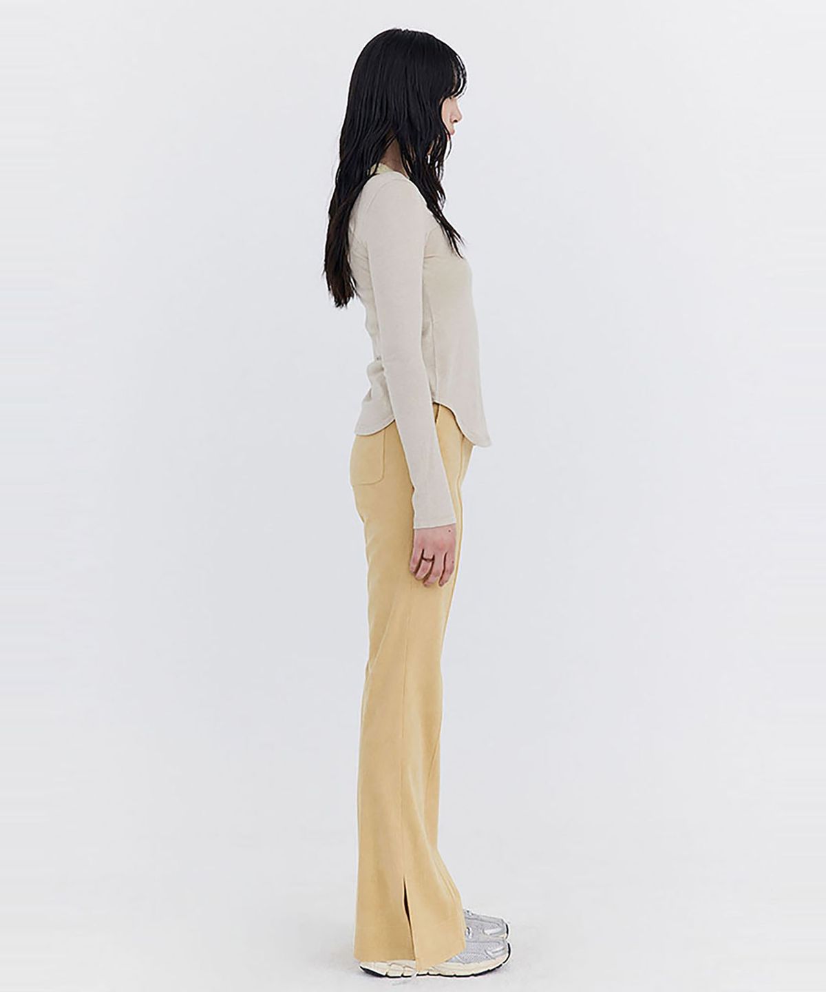 분더캄머(WNDERKAMMER) Corduroy semi-Bootcut Pants_Yellow(코듀로이 세미 부츠컷 팬츠_옐로우)