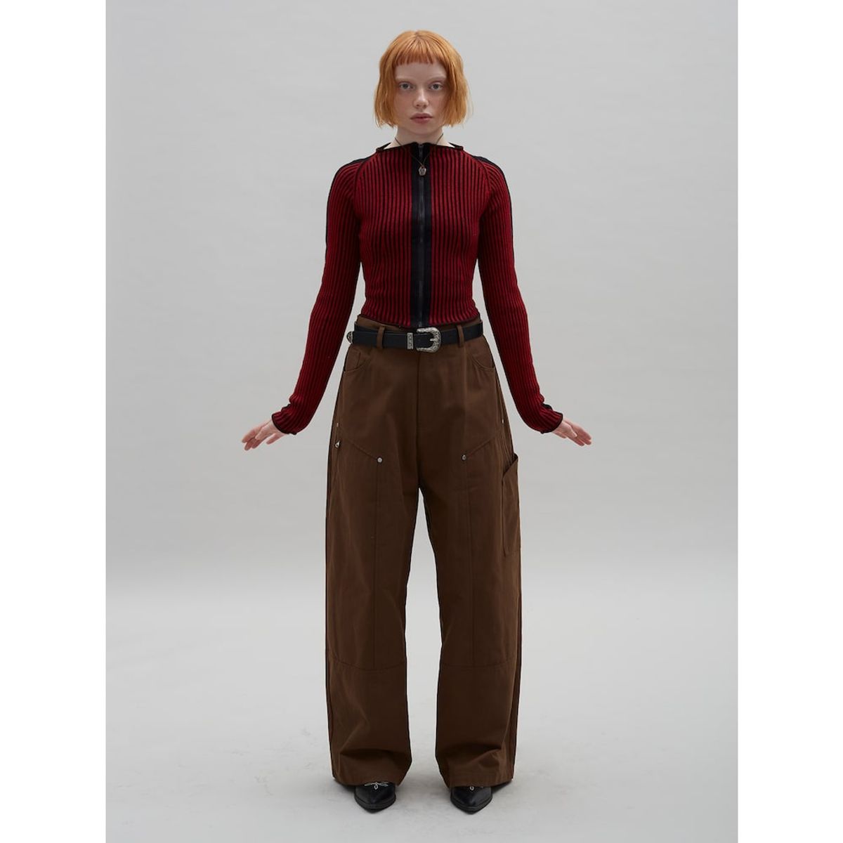 샌드 사운드(SAND SOUND) Carpenter Wide Pants  Brown