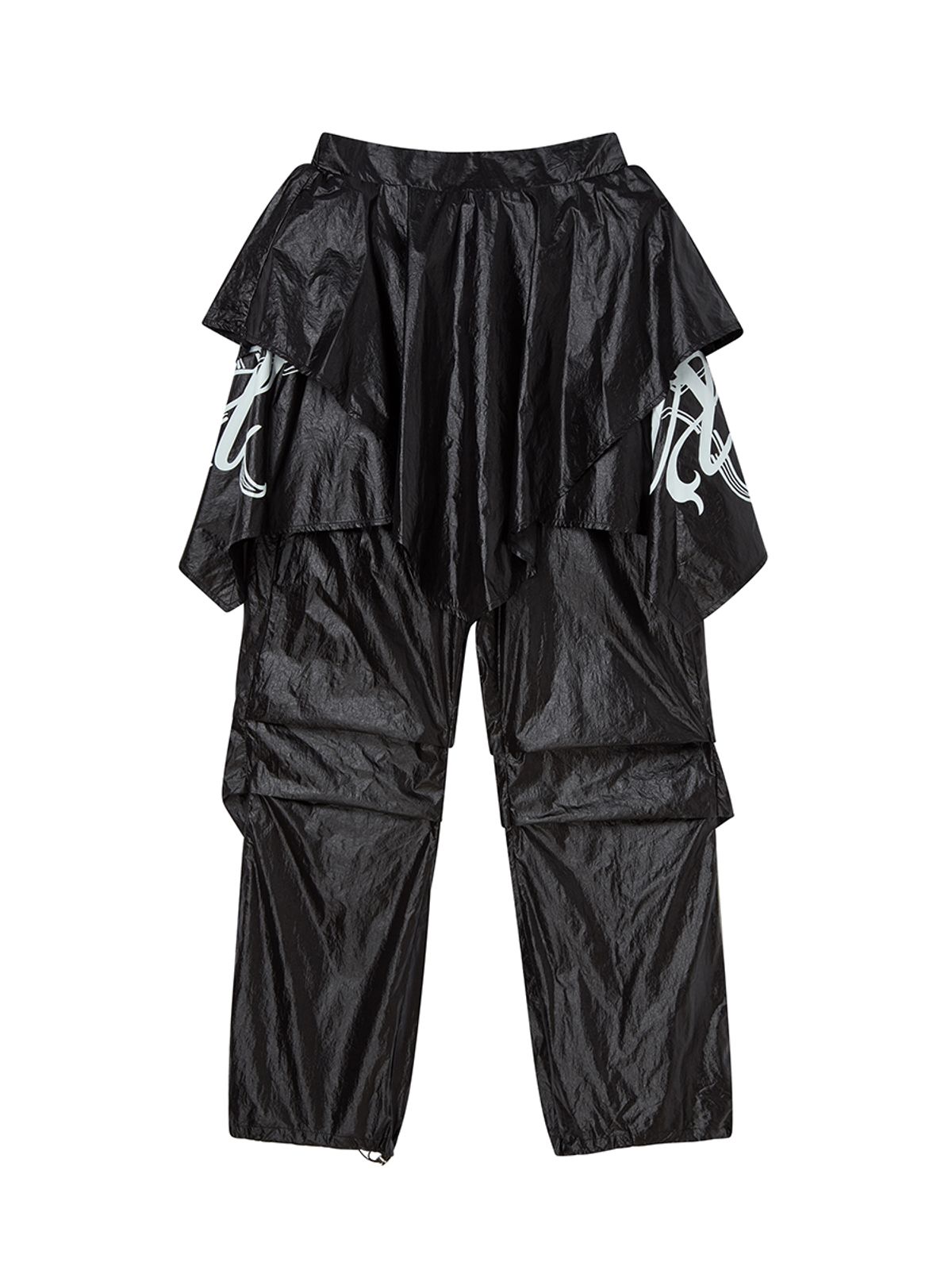 엔와이엑스엑스(NYXX) DRAPE LAYERED SKIRTPANTS BLACK