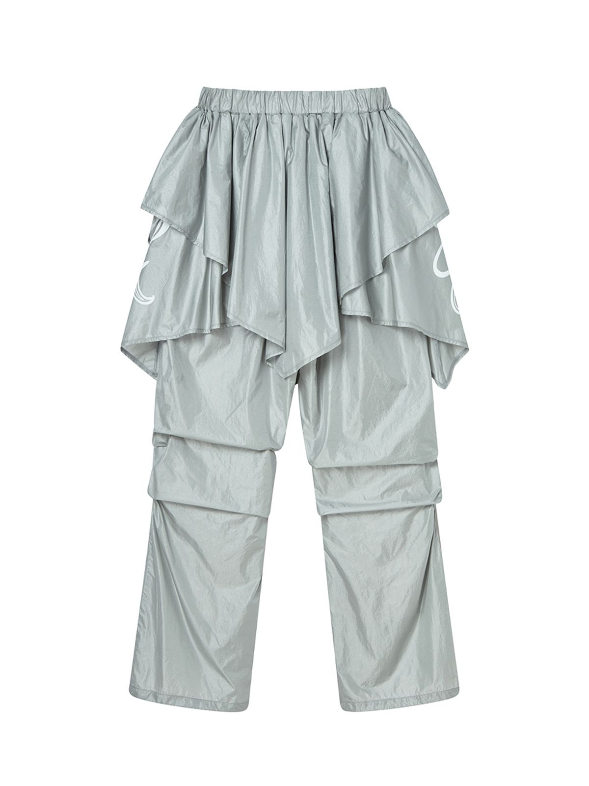 엔와이엑스엑스(NYXX) DRAPE LAYERED SKIRTPANTS LIGHT GRAY