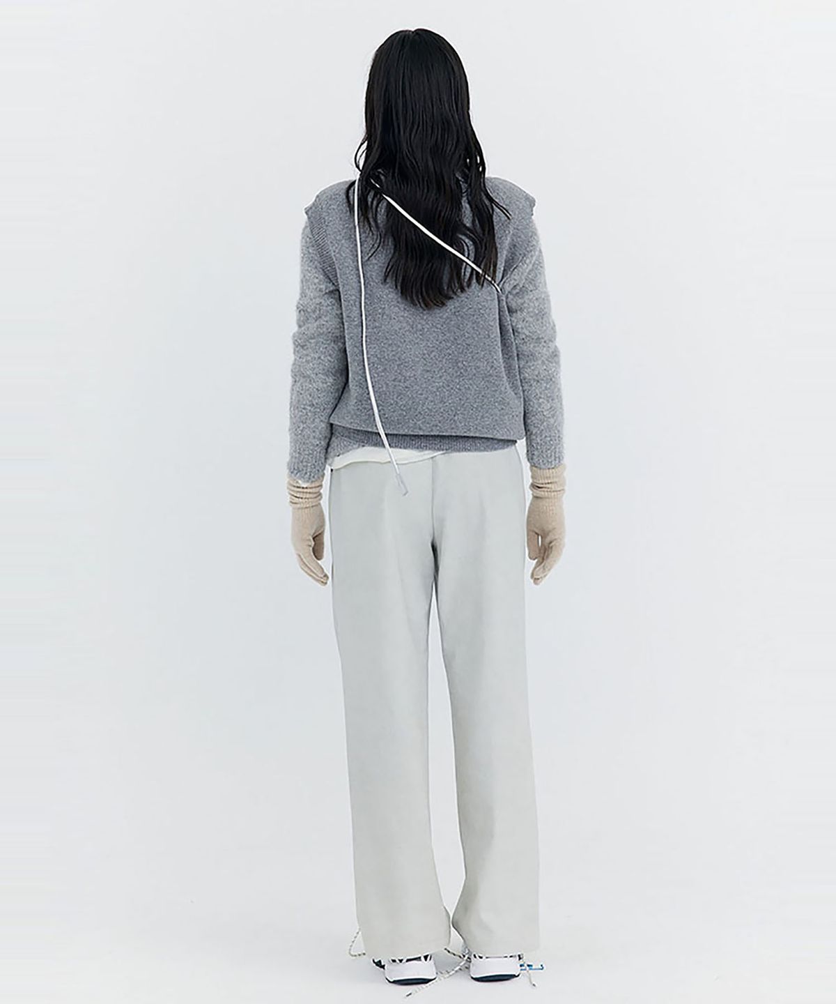 분더캄머(WNDERKAMMER) Washed Cotton Wide Pants_Grey(워싱 코튼 와이드 팬츠_그레이)