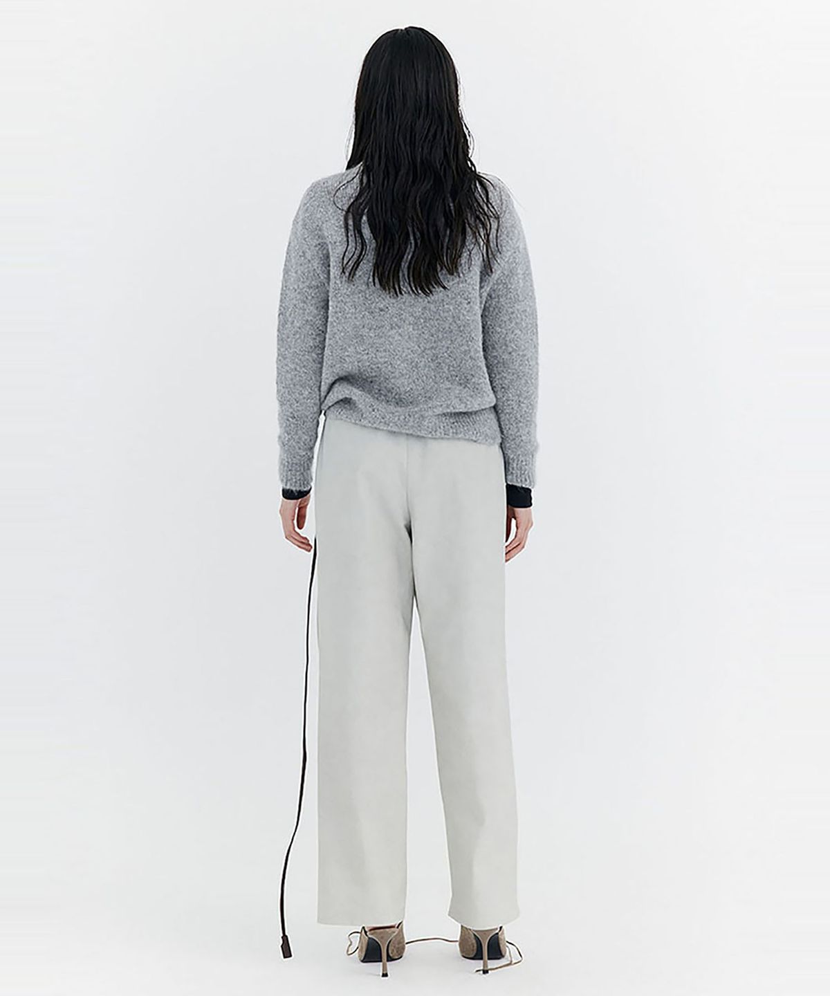 분더캄머(WNDERKAMMER) Washed Cotton Wide Pants_Grey(워싱 코튼 와이드 팬츠_그레이)