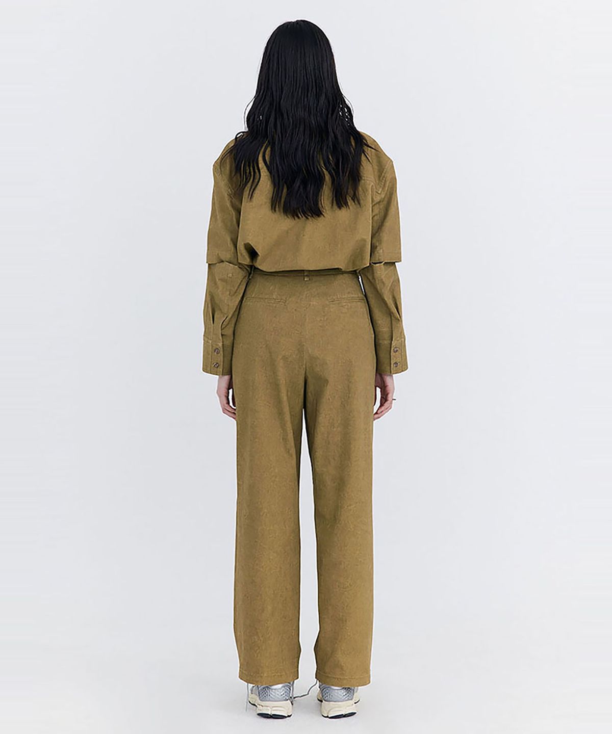 분더캄머(WNDERKAMMER) Washed Cotton Wide Pants_Khaki(워싱 코튼 와이드 팬츠_카키)