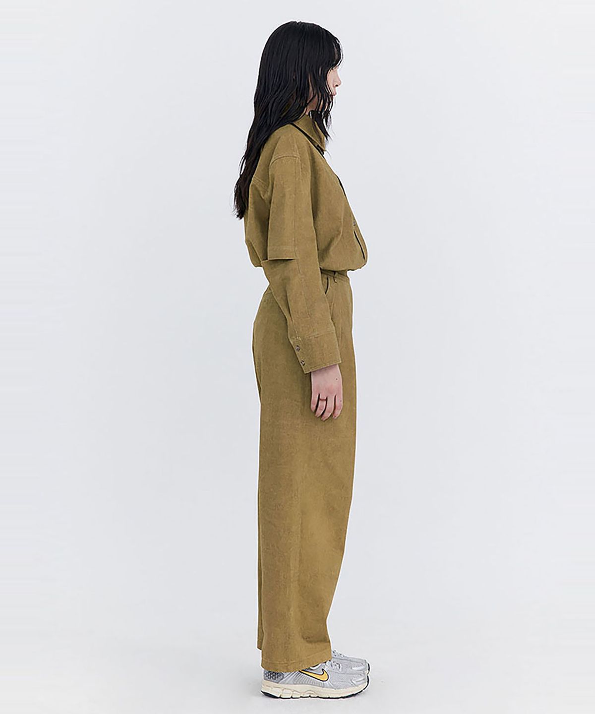 분더캄머(WNDERKAMMER) Washed Cotton Wide Pants_Khaki(워싱 코튼 와이드 팬츠_카키)