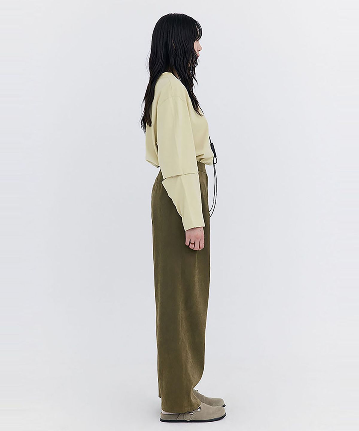 분더캄머(WNDERKAMMER) Cupra Wide Pants_Khaki(큐프라 와이드 팬츠_카키)