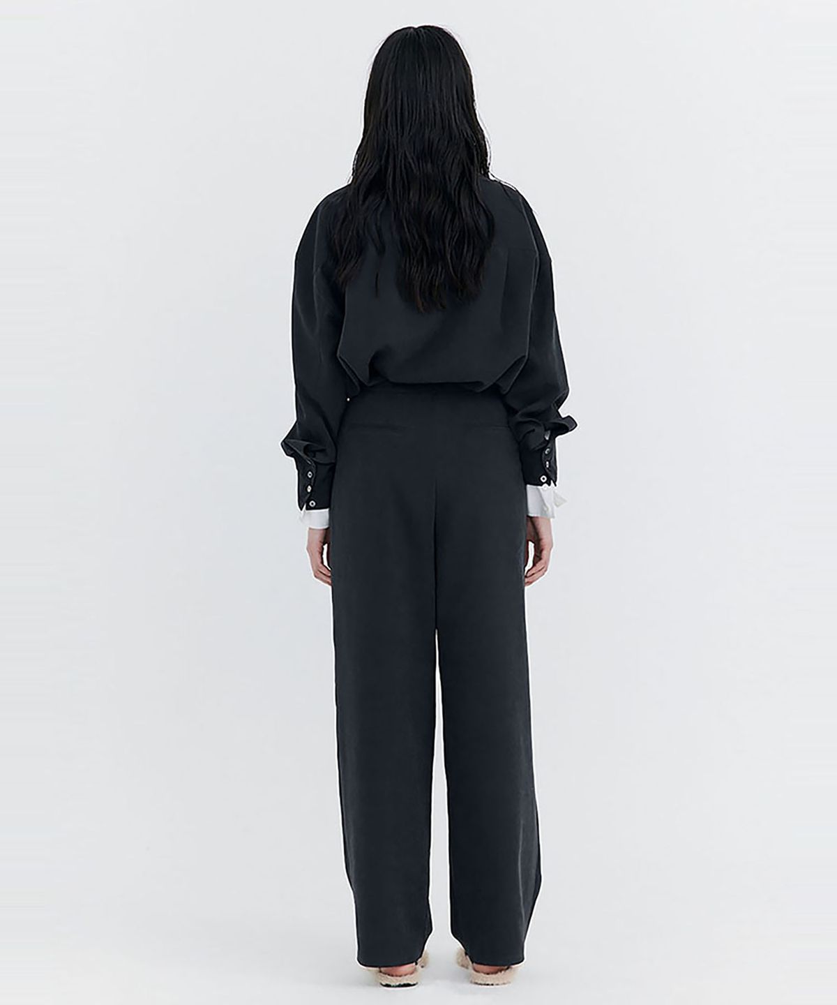 분더캄머(WNDERKAMMER) Cupra Wide Pants_Charcoal(큐프라 와이드 팬츠_차콜)