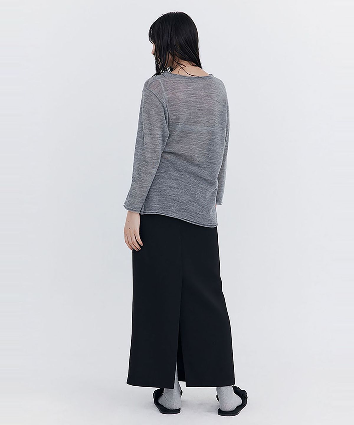 분더캄머(WNDERKAMMER) Basic Long Skirt_Black(베이직 롱 스커트_블랙)