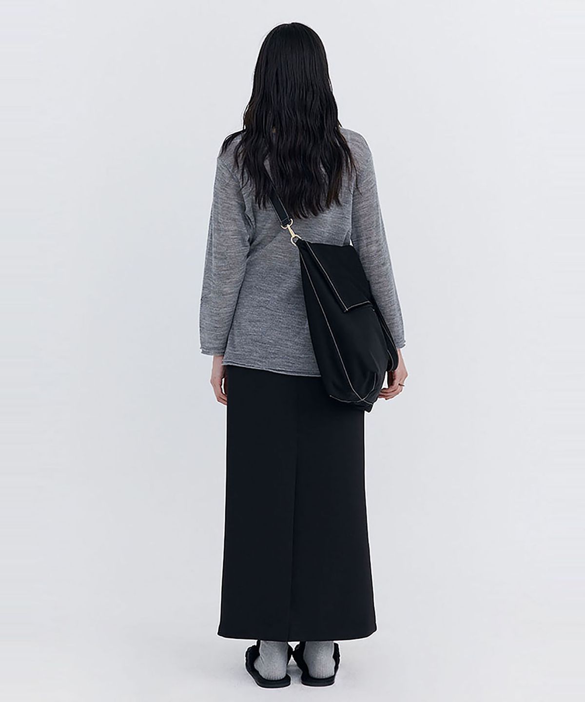 분더캄머(WNDERKAMMER) Basic Long Skirt_Black(베이직 롱 스커트_블랙)