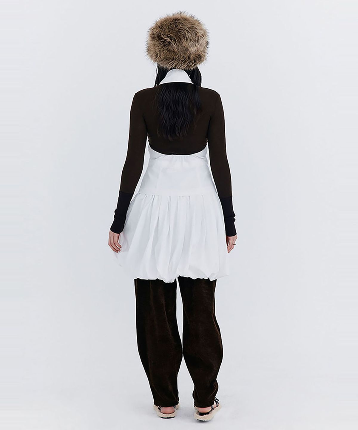 분더캄머(WNDERKAMMER) Balloon Layered Dress_White(벌룬 레이어드 드레스_화이트)