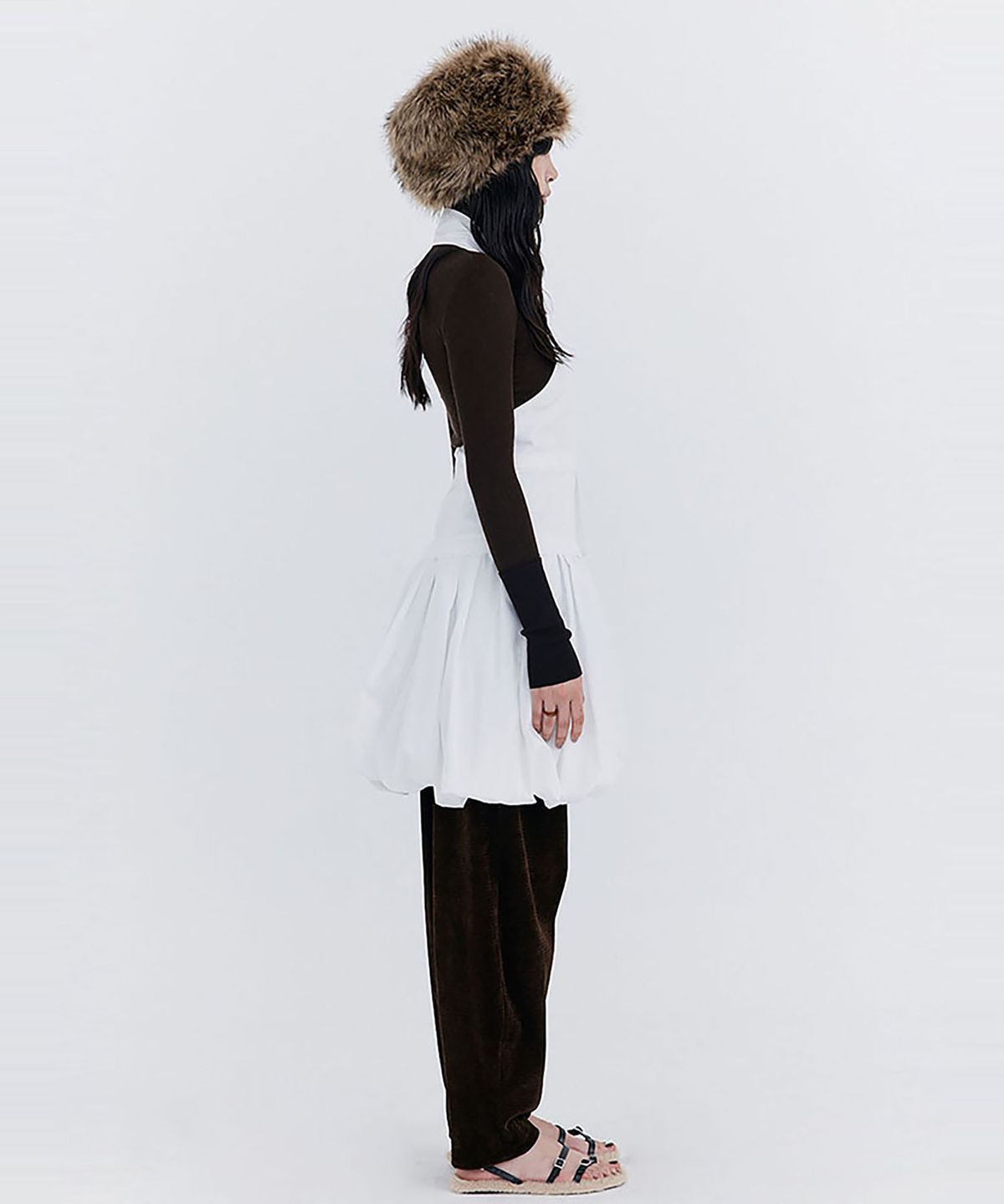 분더캄머(WNDERKAMMER) Balloon Layered Dress_White(벌룬 레이어드 드레스_화이트)