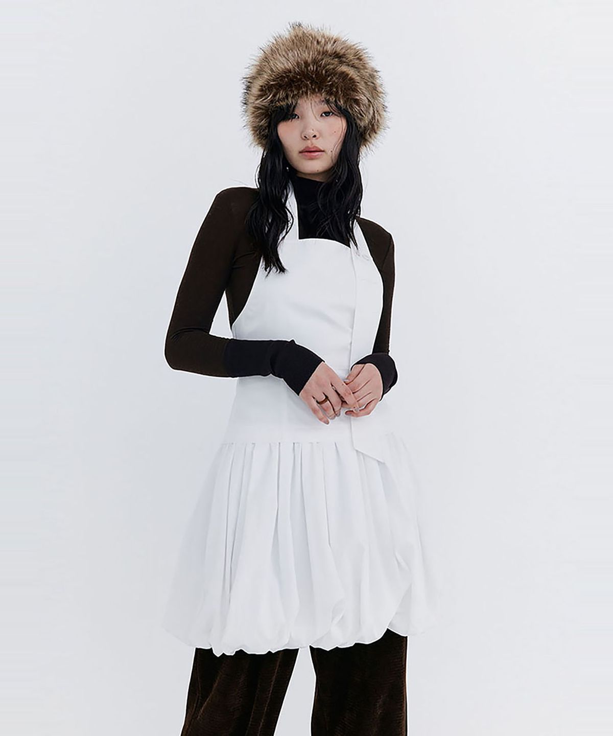 분더캄머(WNDERKAMMER) Balloon Layered Dress_White(벌룬 레이어드 드레스_화이트)