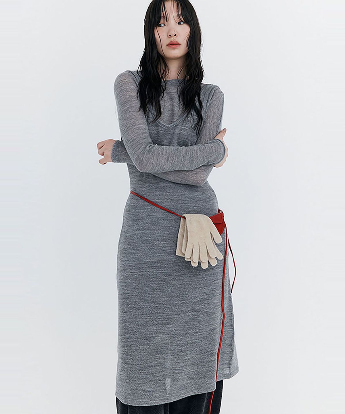 분더캄머(WNDERKAMMER) Wool Sleeveless Dress_Melange(울 슬리브리스 드레스_멜란지)