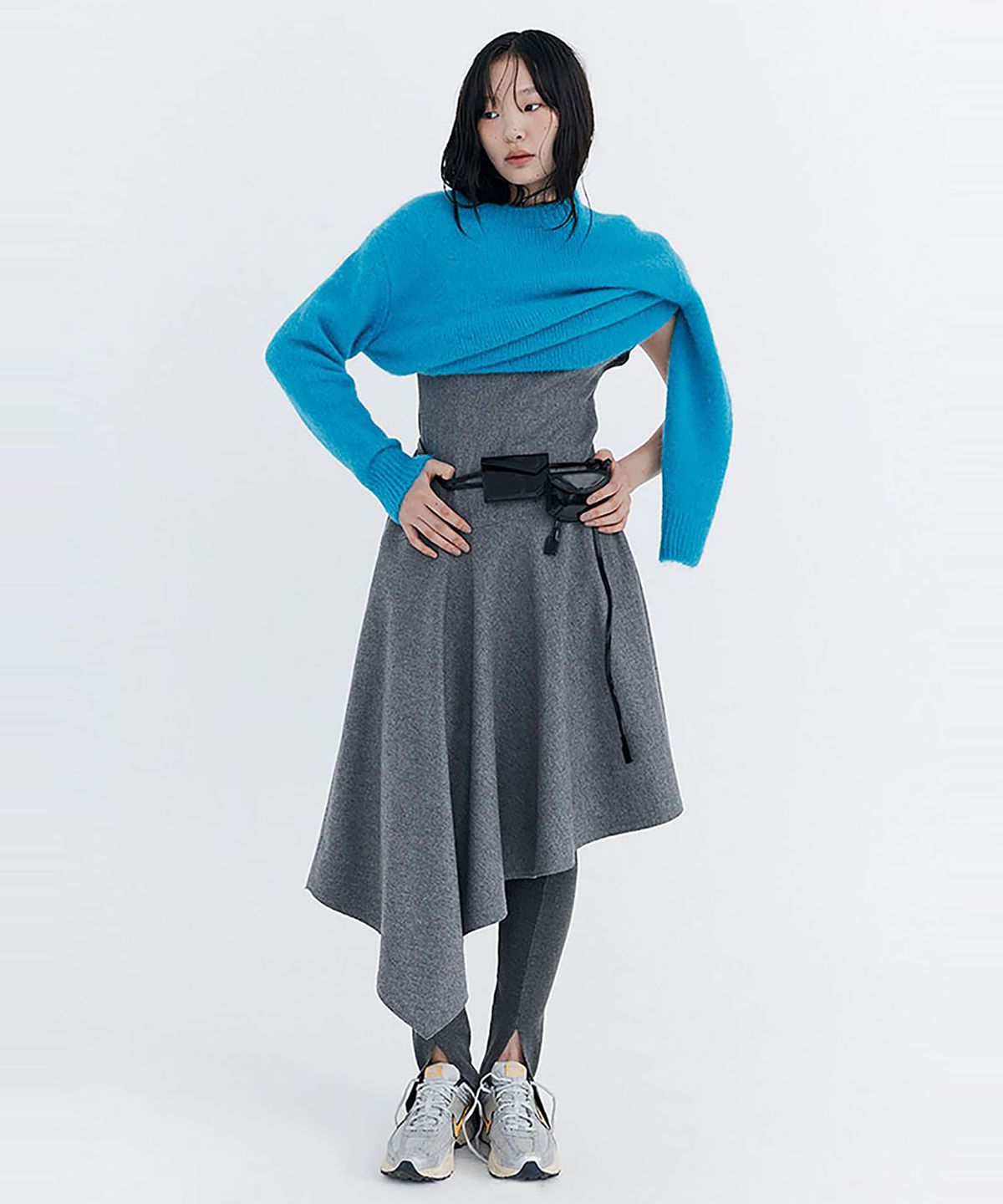 분더캄머(WNDERKAMMER) Raw-cut Wool Dress_Grey(로우컷 울 드레스_그레이)