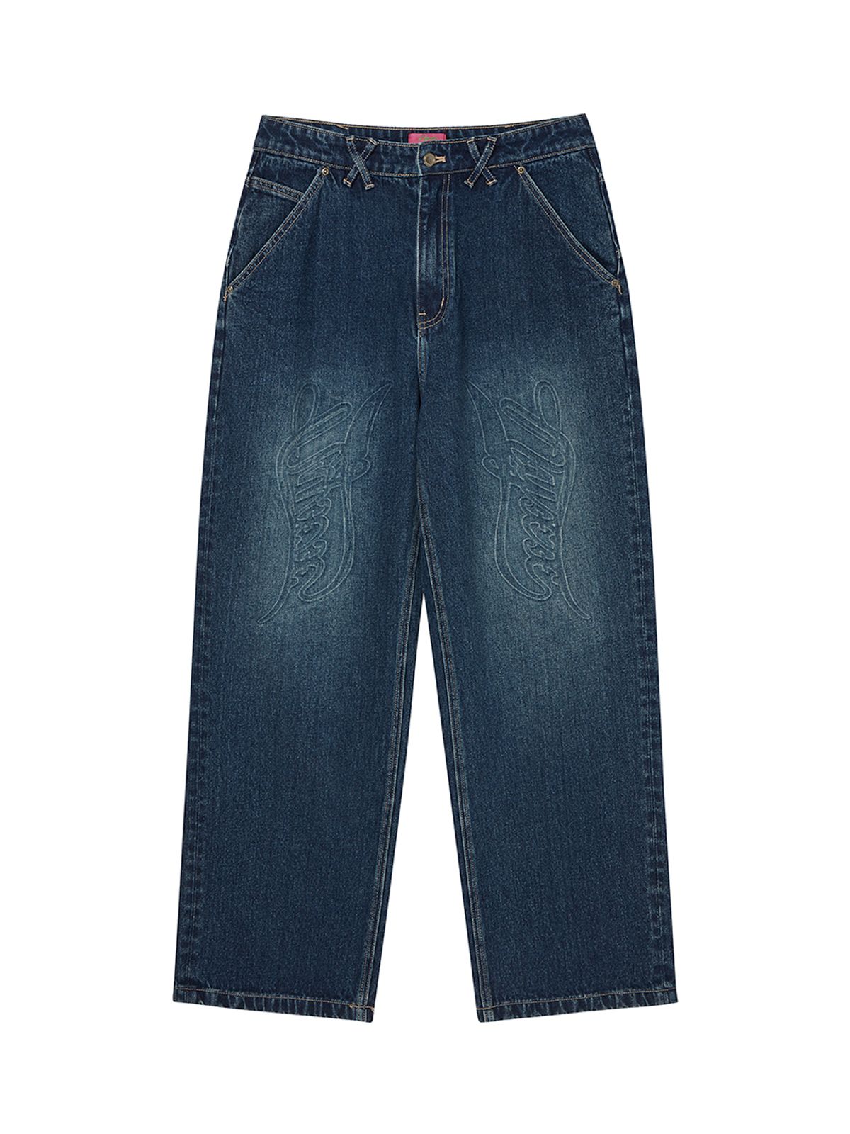 엔와이엑스엑스(NYXX) LOGO EMBOSSED DENIM PANTS INDIGO