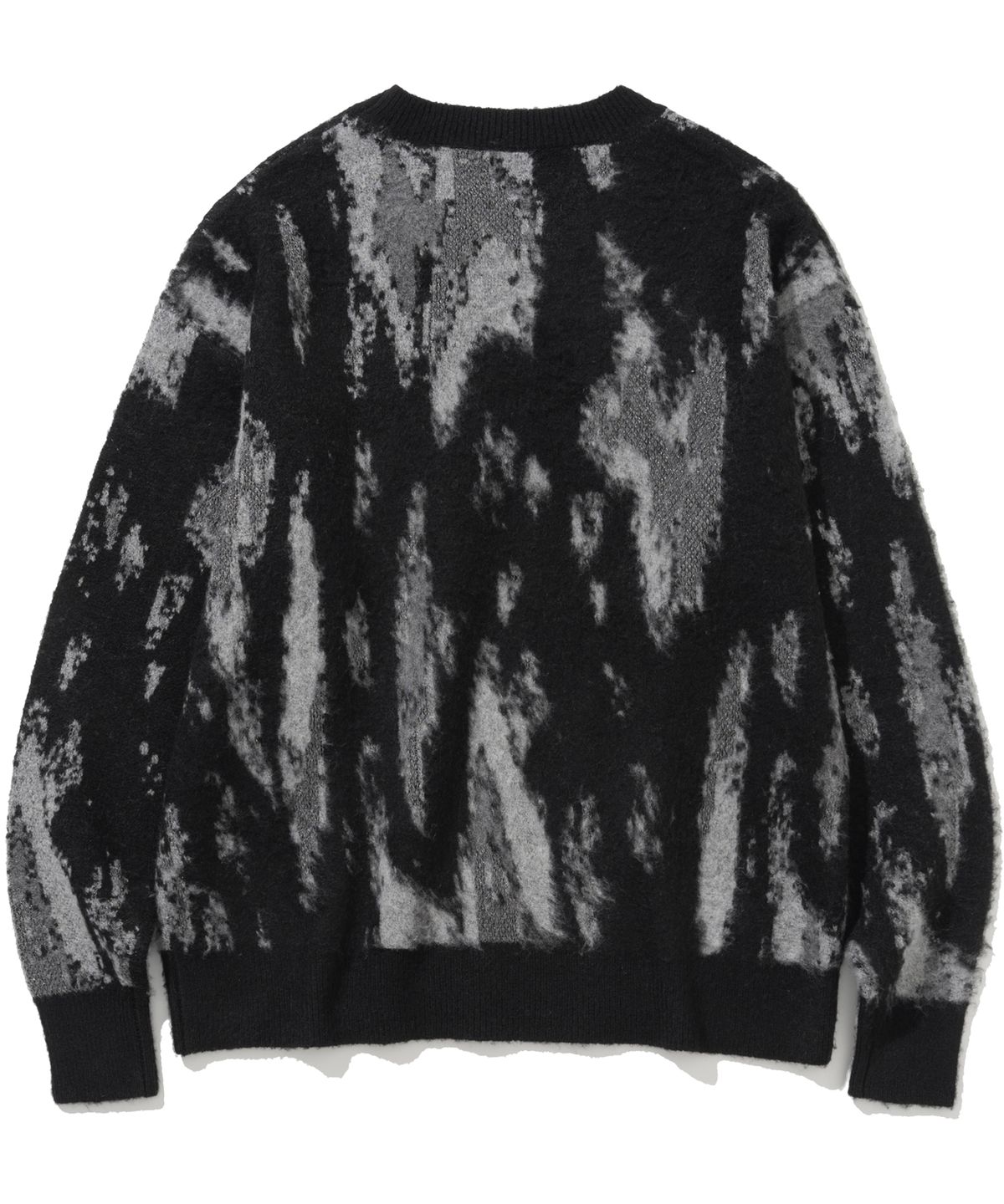 낫포너드(NOT4NERD) N4ND Graffiti Mohair Knit Sweater - Black