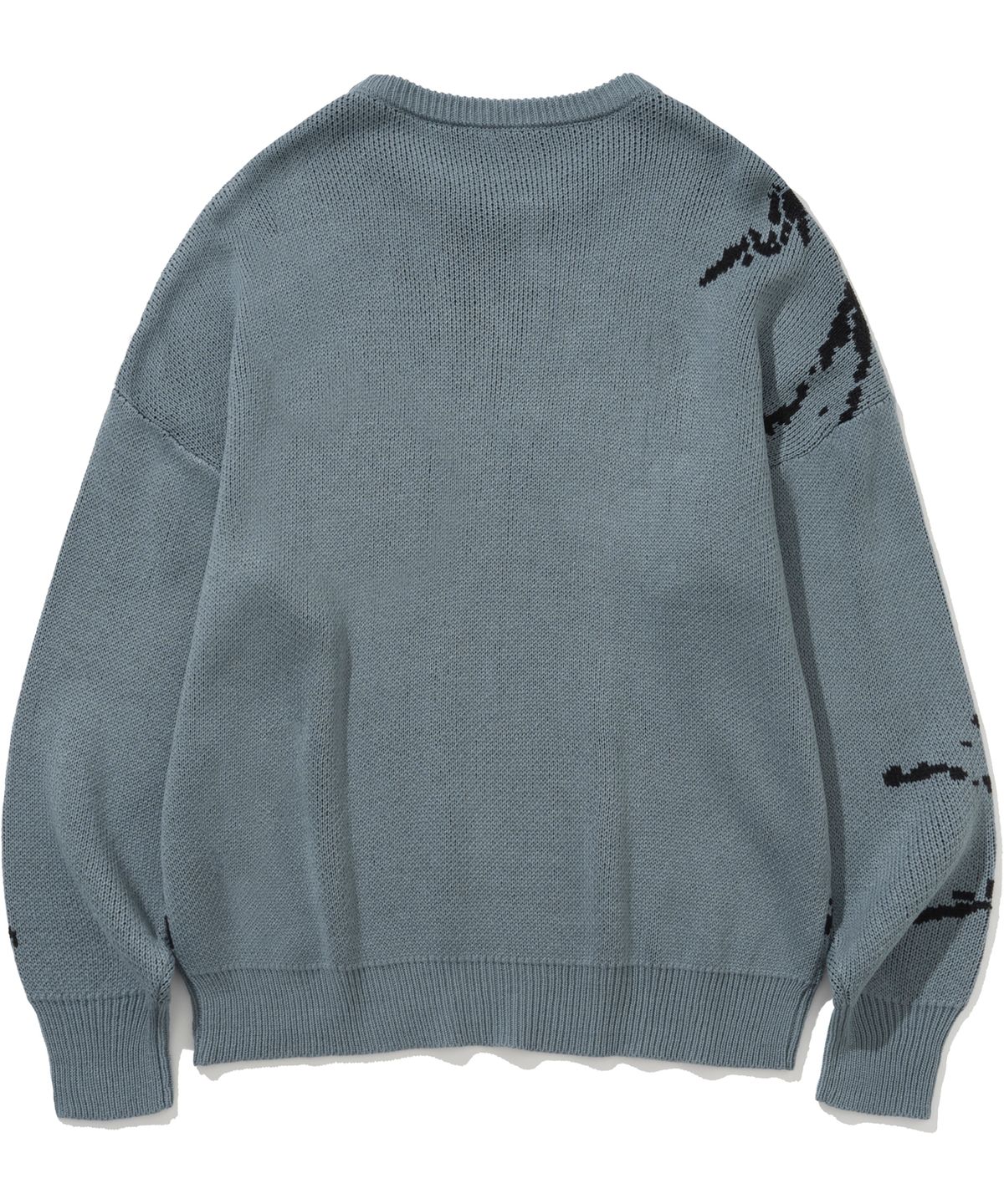 낫포너드(NOT4NERD) Splashed Jacquard Knit Sweater - Blue
