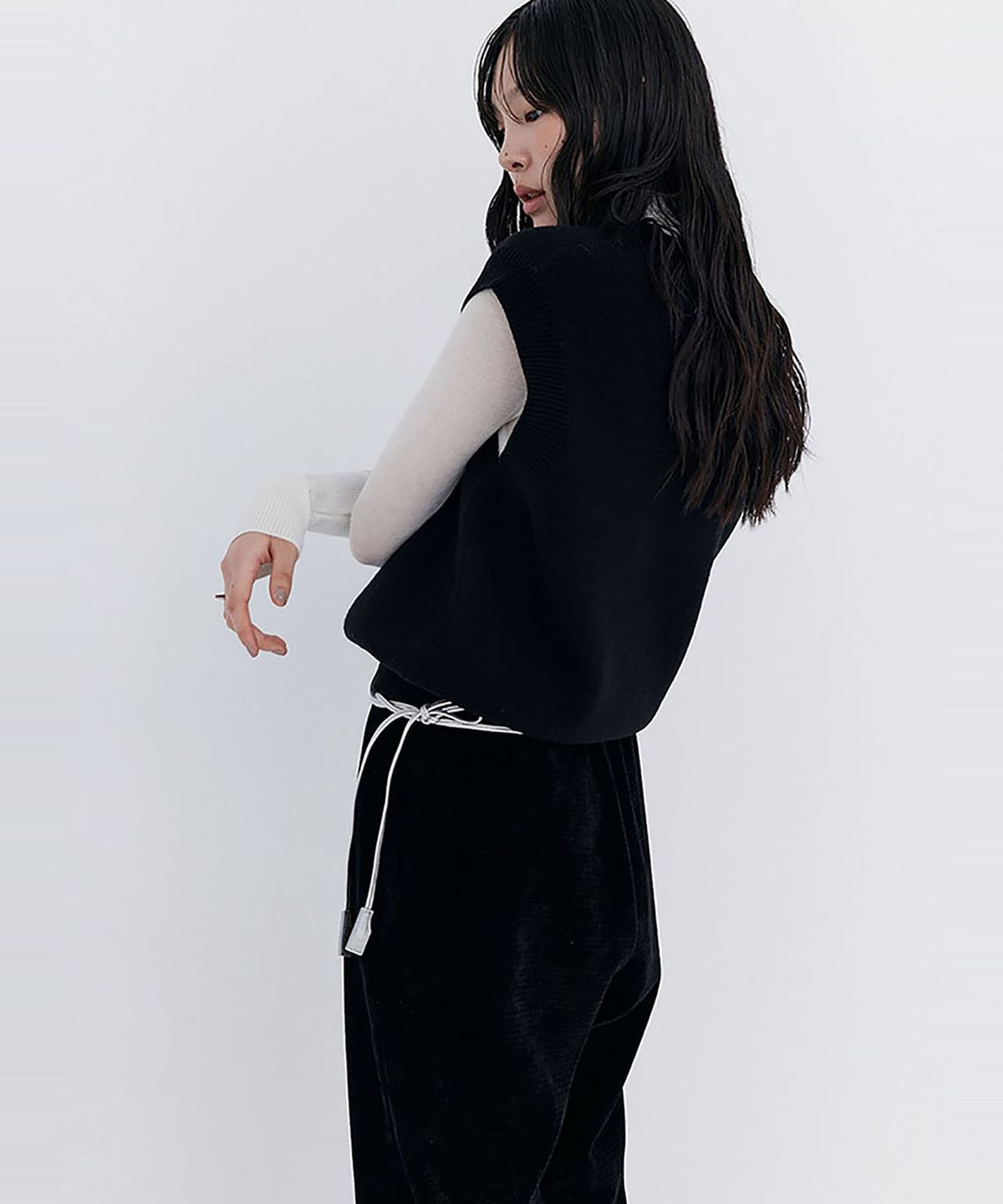 분더캄머(WNDERKAMMER) Pocket Tie Belt Bag_Silver(포켓 타이 벨트 백_실버)