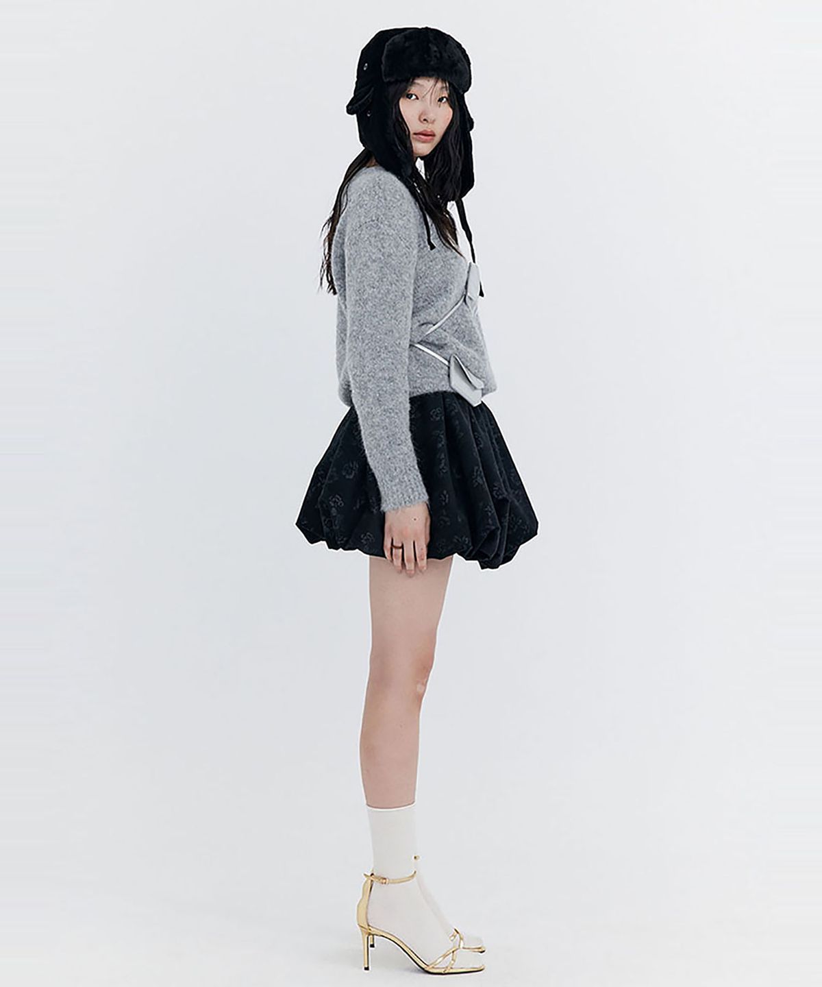 분더캄머(WNDERKAMMER) Pocket Tie Belt Bag_Silver(포켓 타이 벨트 백_실버)