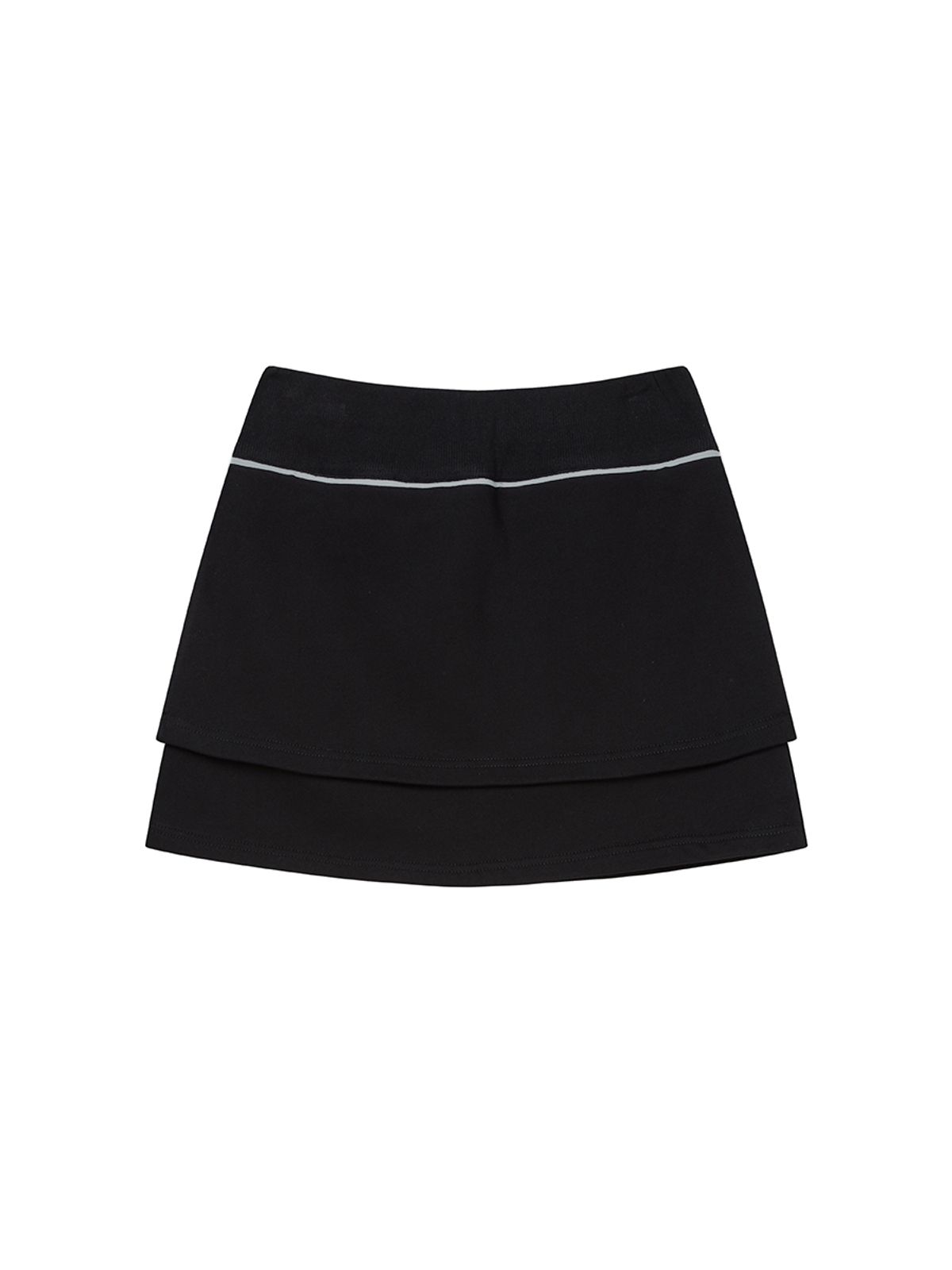 엔와이엑스엑스(NYXX) DOUBLE LAYER SKIRT BLACK