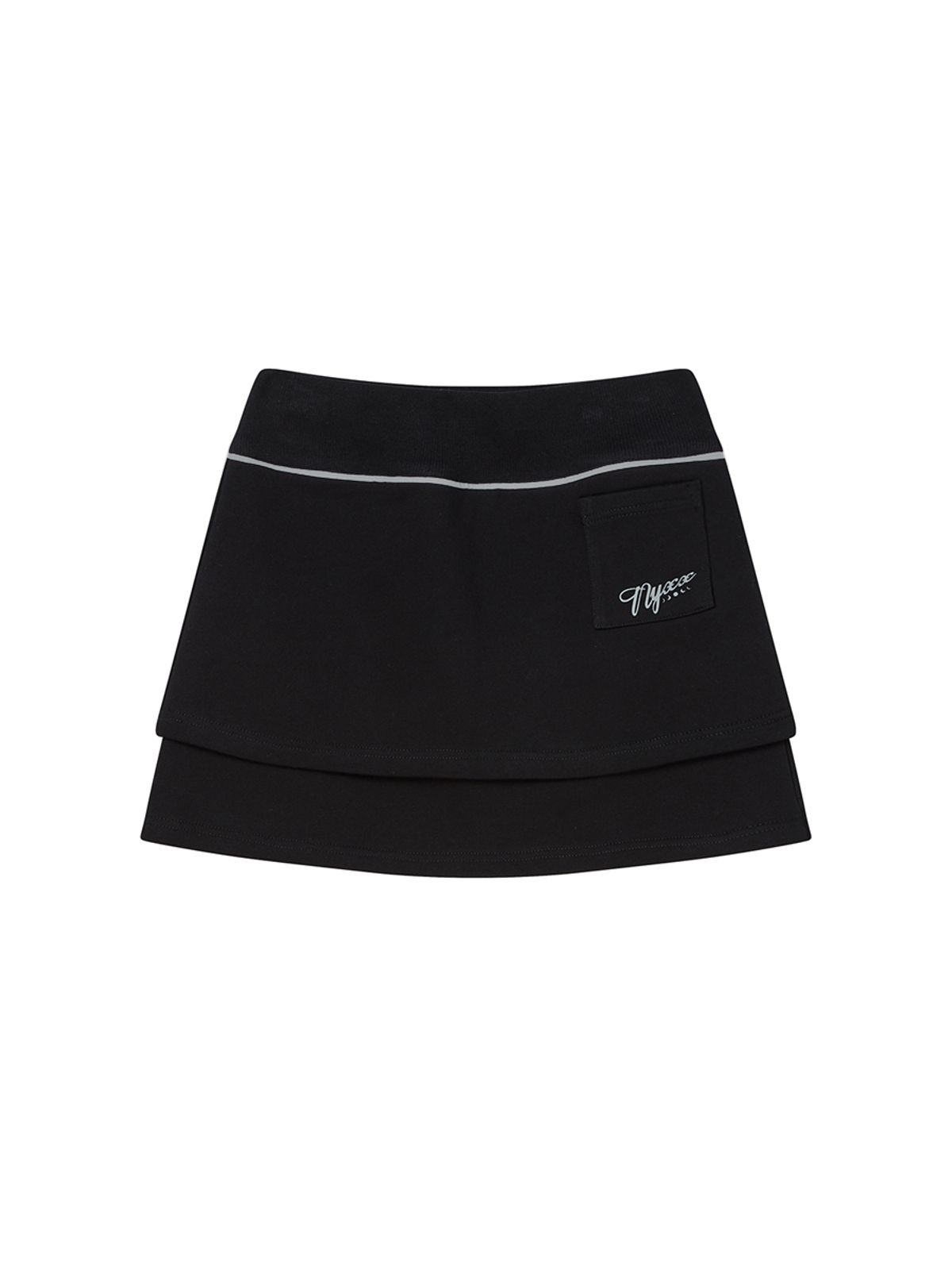 엔와이엑스엑스(NYXX) DOUBLE LAYER SKIRT BLACK