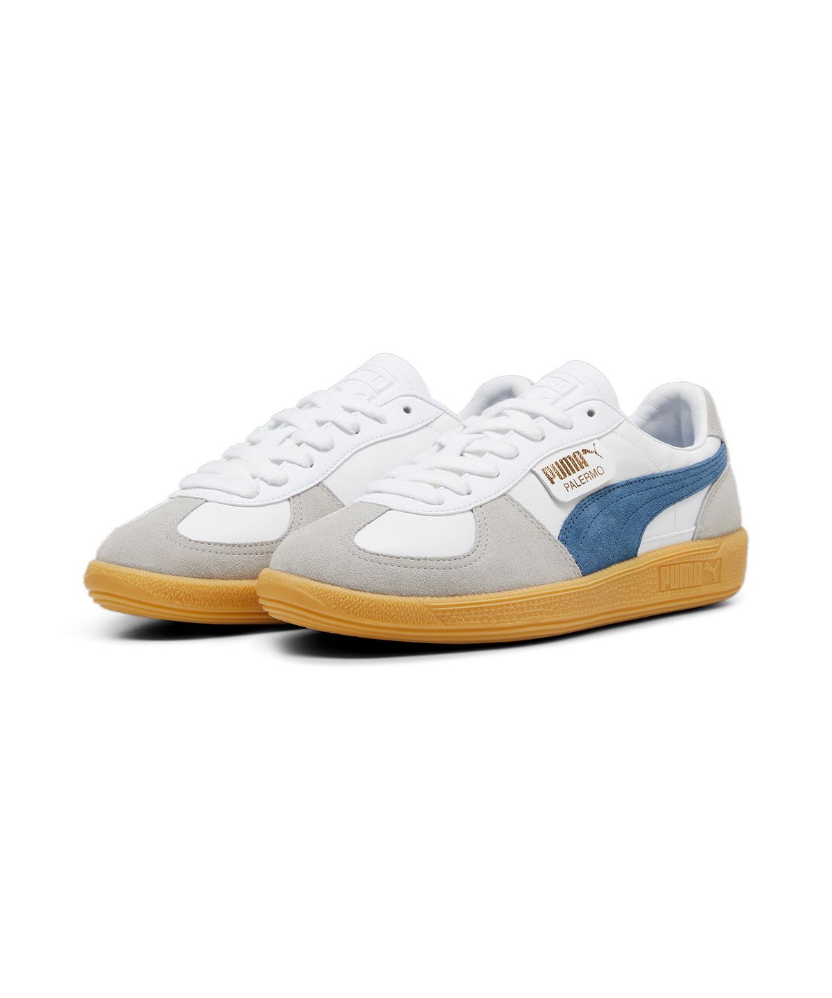 푸마(PUMA) 팔레르모 레더 - 화이트:블루 / 396464-14