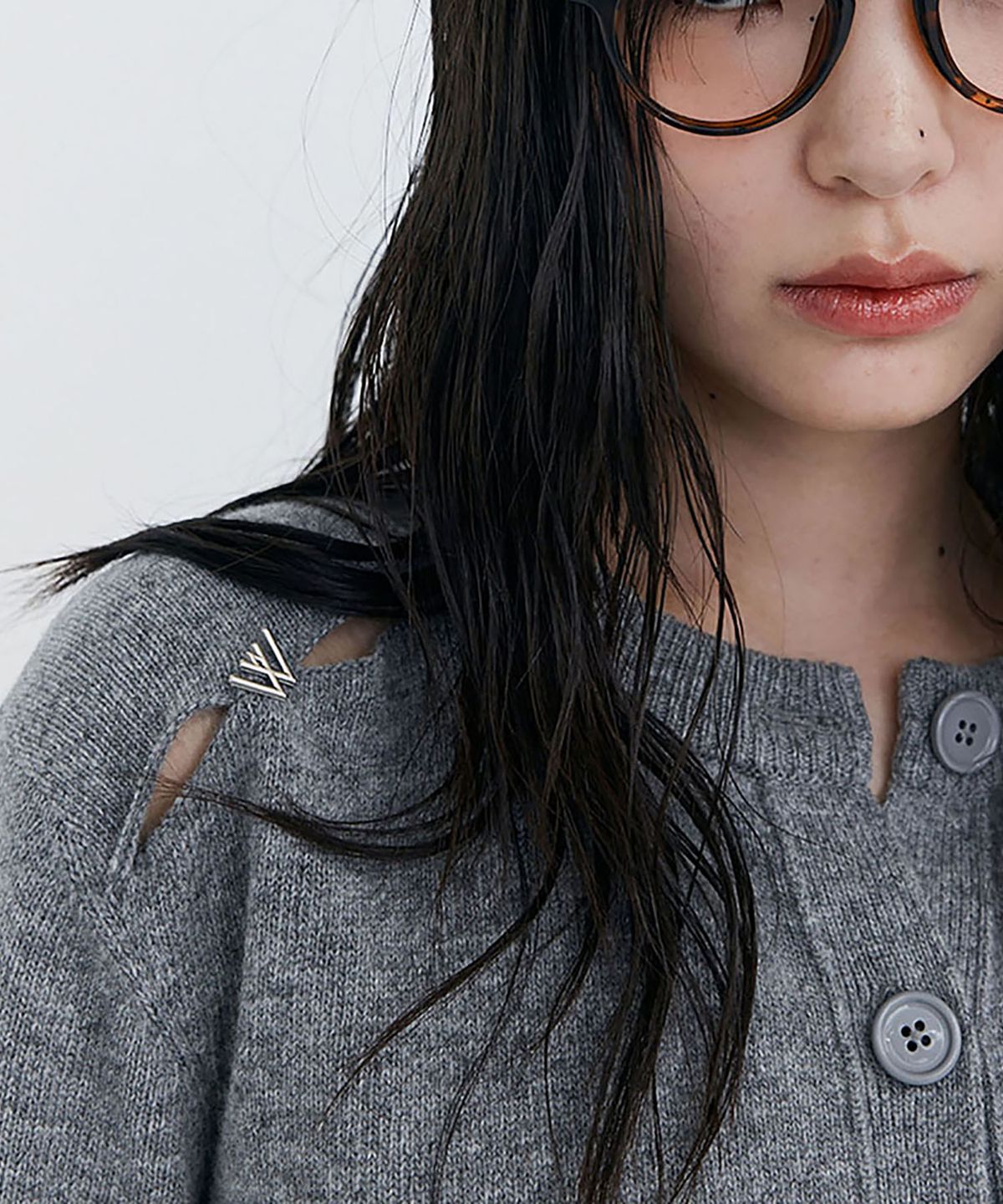 분더캄머(WNDERKAMMER) W-Logo Brooch_Silver(W 로고 브로치_실버)