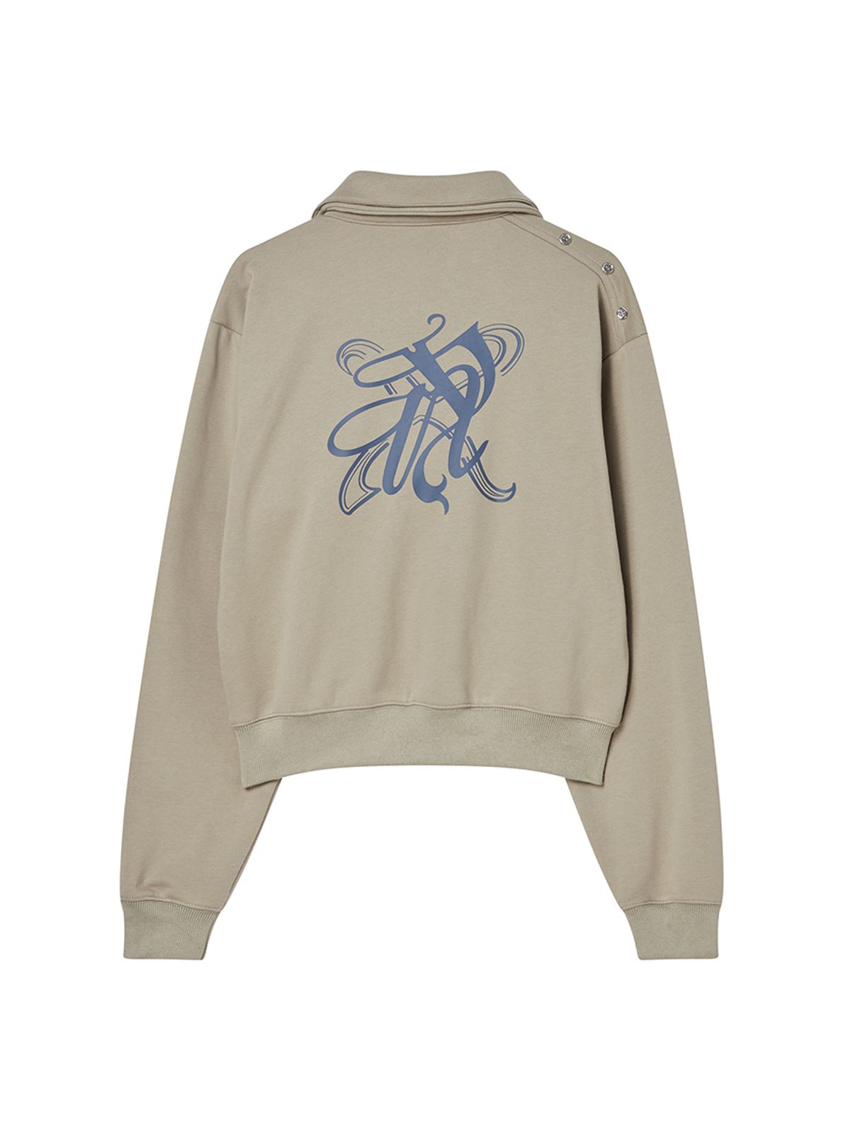 엔와이엑스엑스(NYXX) SNAP COLLAR SWEATSHIRT_SCALF SET LIGHT KHAKI