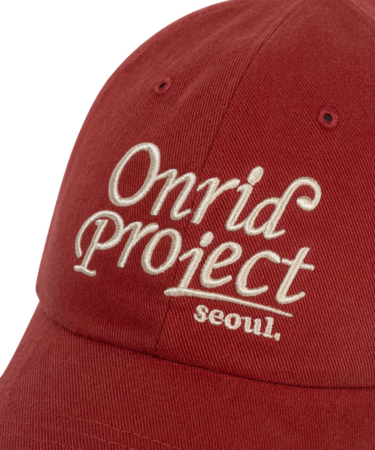 온리드프로젝트(ONRIDPROJECT) 코르시바 볼캡 - 버건디