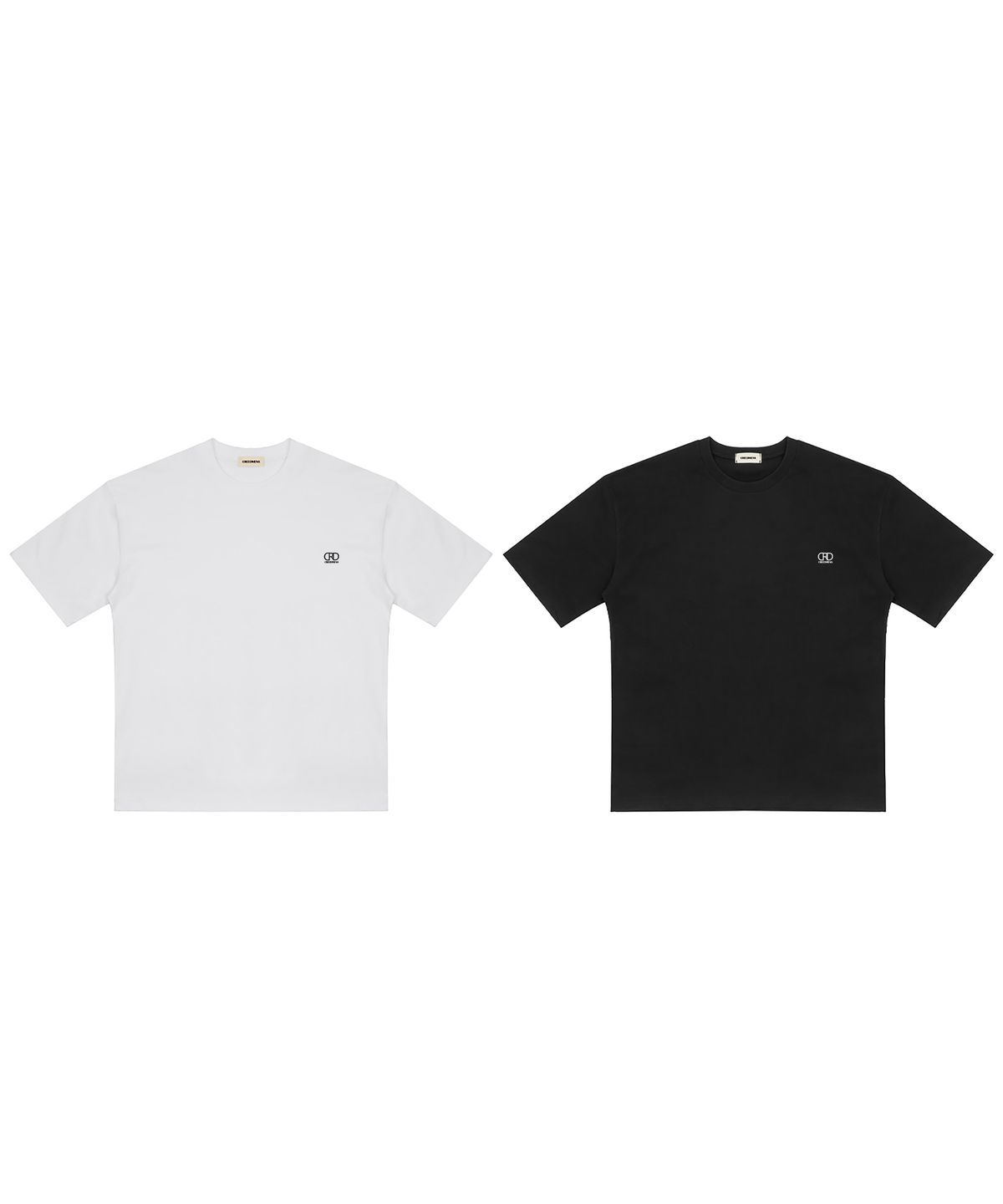 크레드먼스(CREEDMENS) CRD 로고 고밀도 반팔티 (Black)