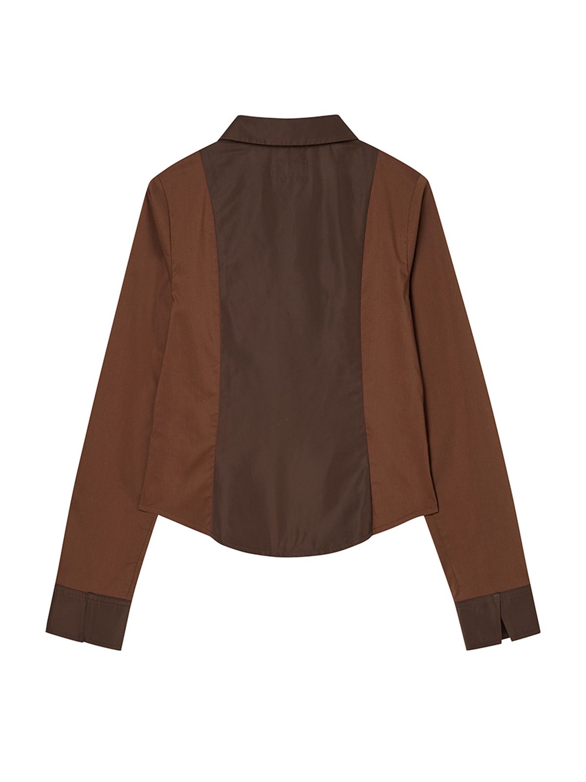 엔와이엑스엑스(NYXX) EYELET KNOT SHIRTS BROWN