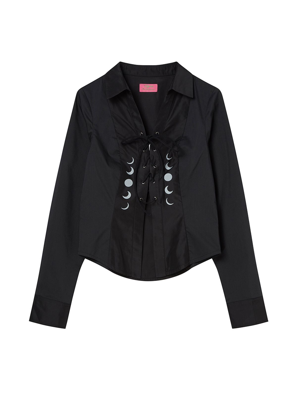 엔와이엑스엑스(NYXX) EYELET KNOT SHIRTS BLACK