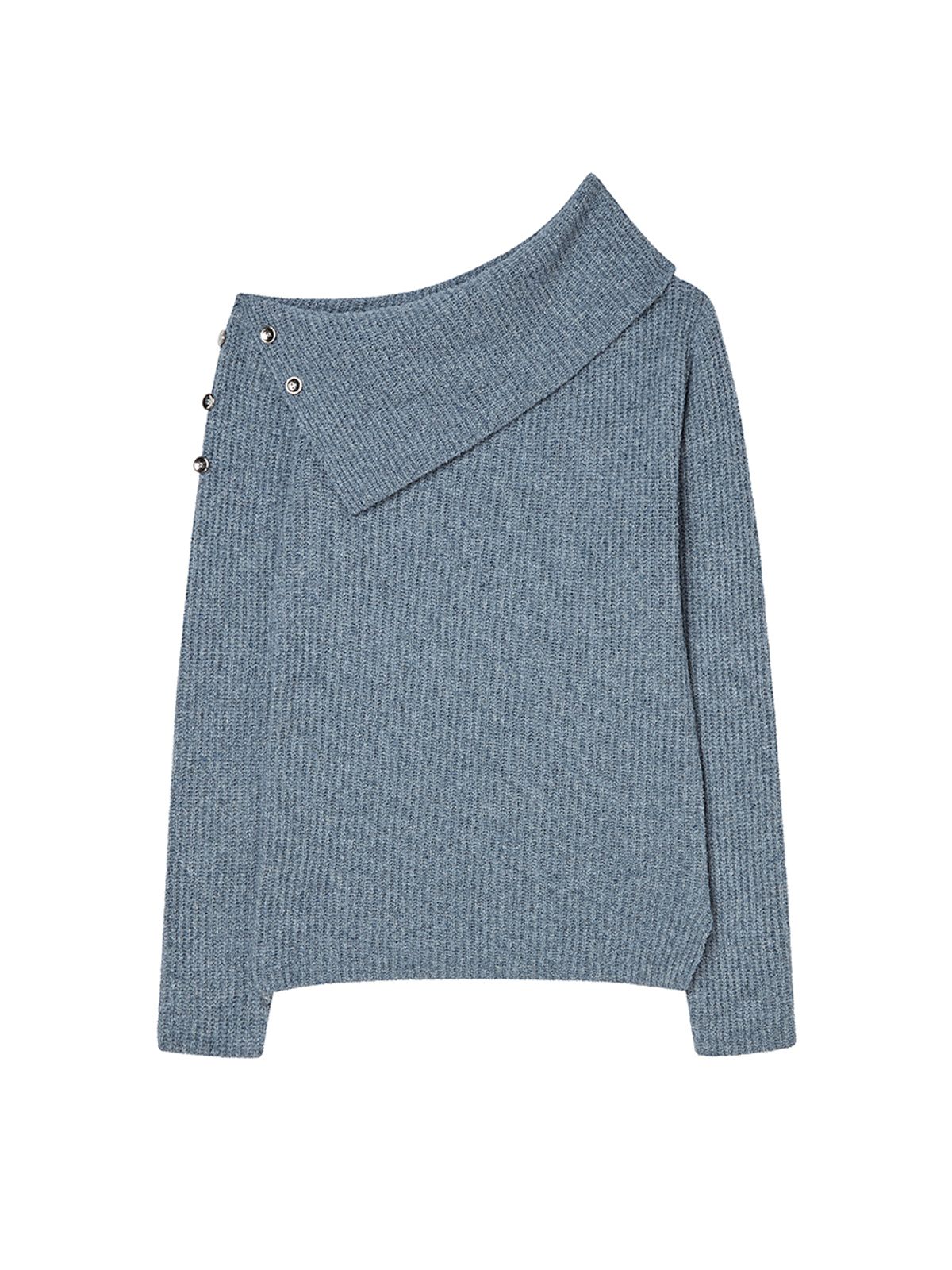 엔와이엑스엑스(NYXX) DIAGONAL OFF SHOULDER KNIT SKY BLUE