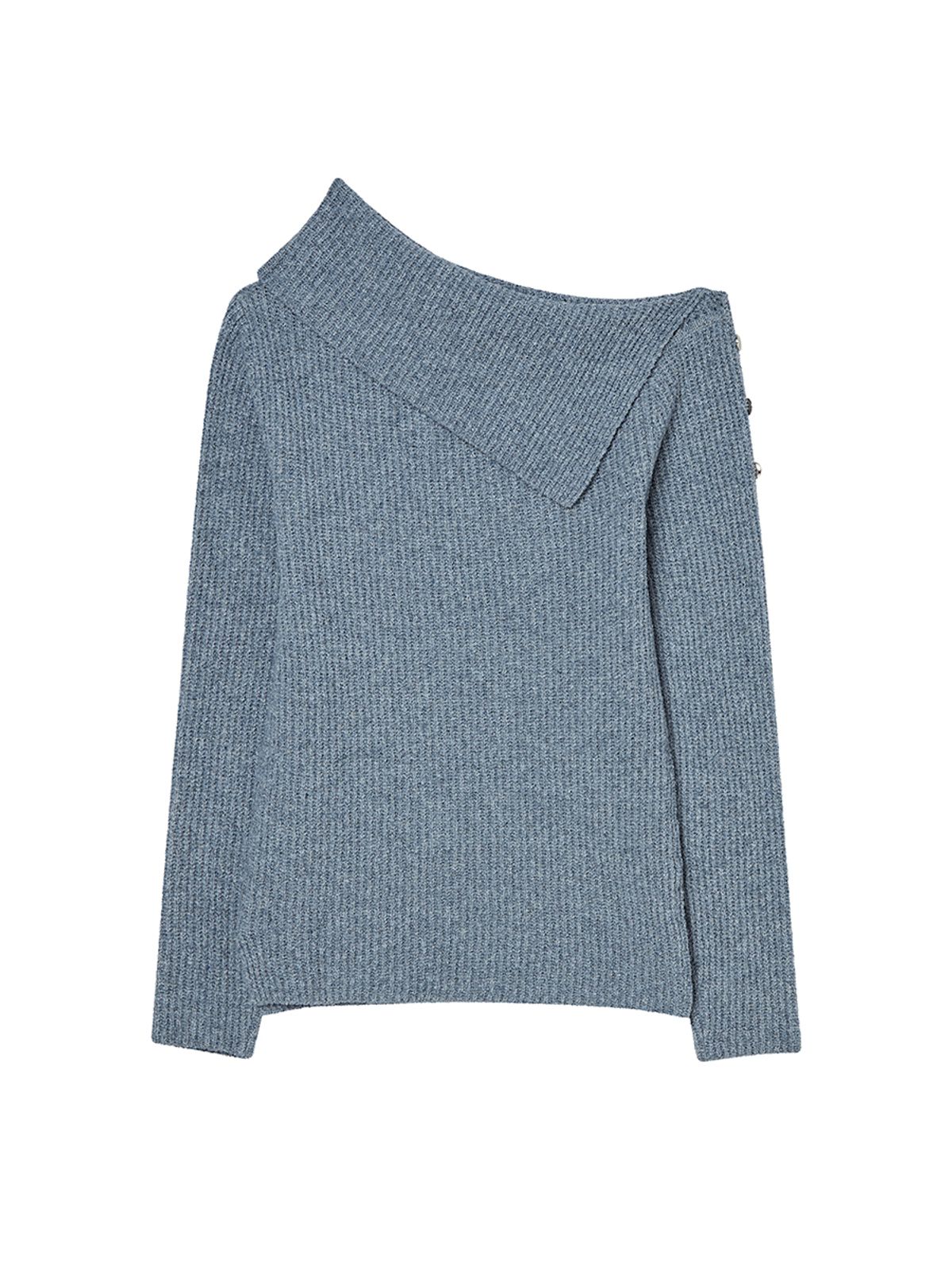 엔와이엑스엑스(NYXX) DIAGONAL OFF SHOULDER KNIT SKY BLUE