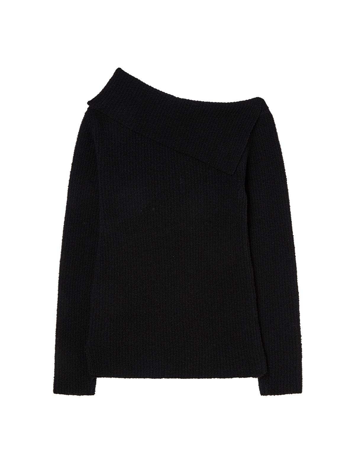 엔와이엑스엑스(NYXX) DIAGONAL OFF SHOULDER KNIT BLACK