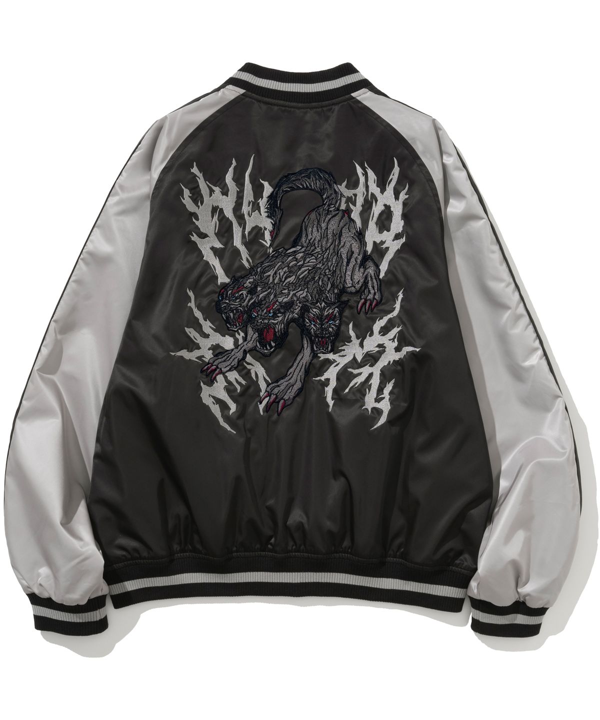 낫포너드(NOT4NERD) Cerberus Satin Blouson Jacket - Black