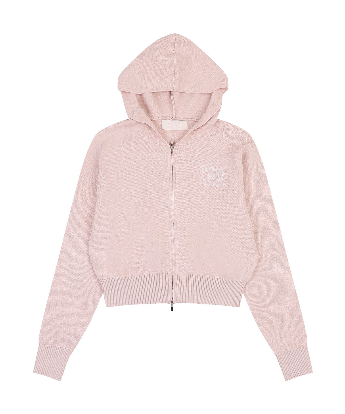 델리센트(DELICCENT) 소프트 후드 집업 가디건 [PINK]