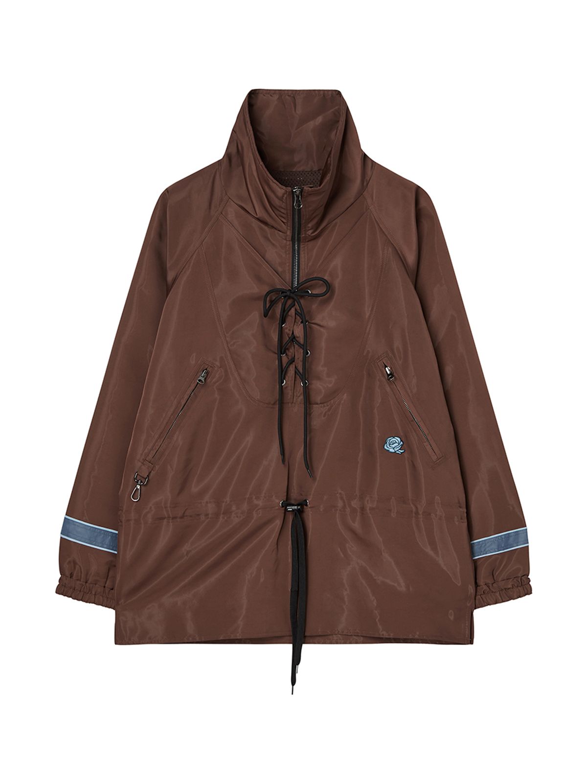 엔와이엑스엑스(NYXX) LACE UP ANORAK JACKET BROWN