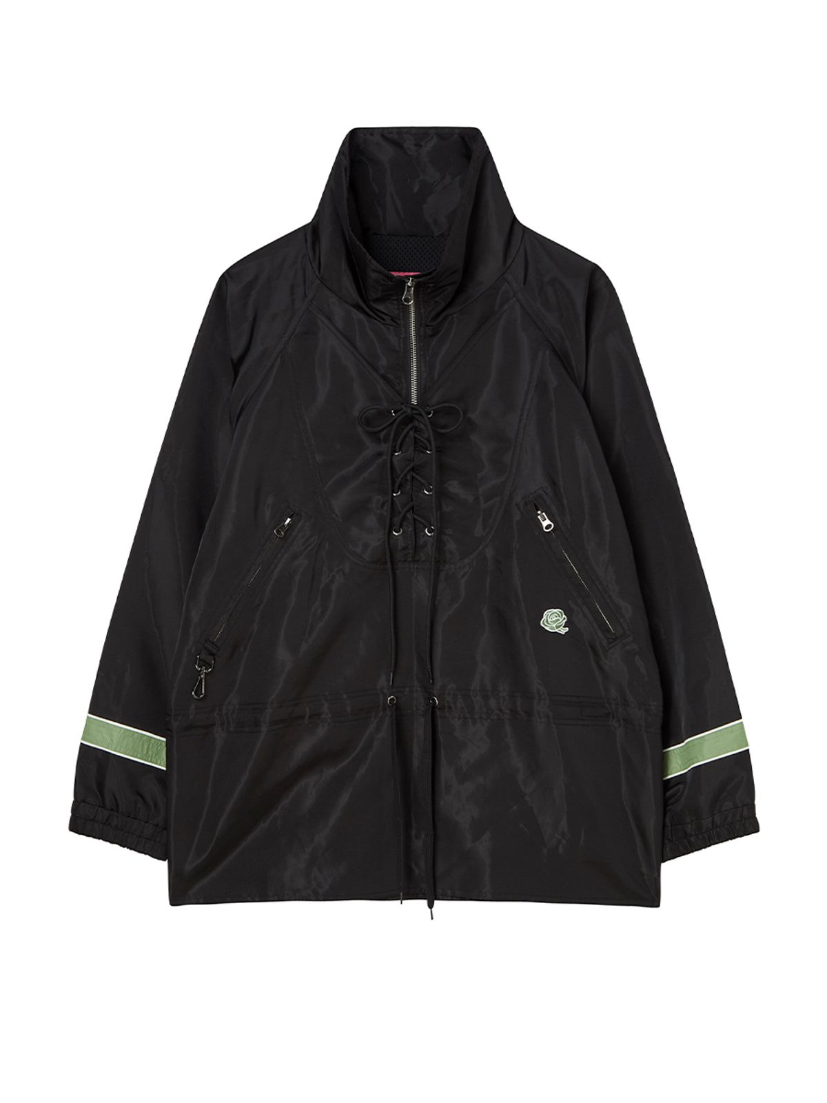 엔와이엑스엑스(NYXX) LACE UP ANORAK JACKET BLACK