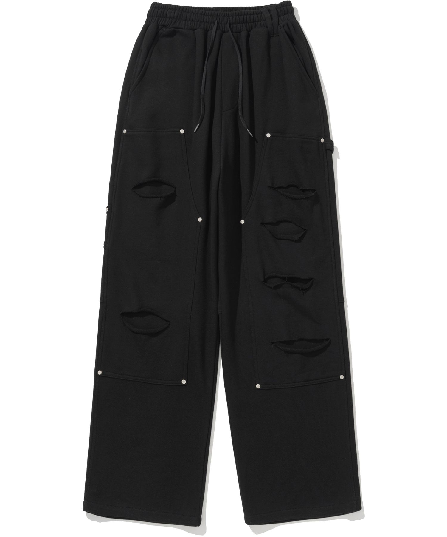 MUSINSA | NOT4NERD Destoryed Double Knee Carpenter Sweat