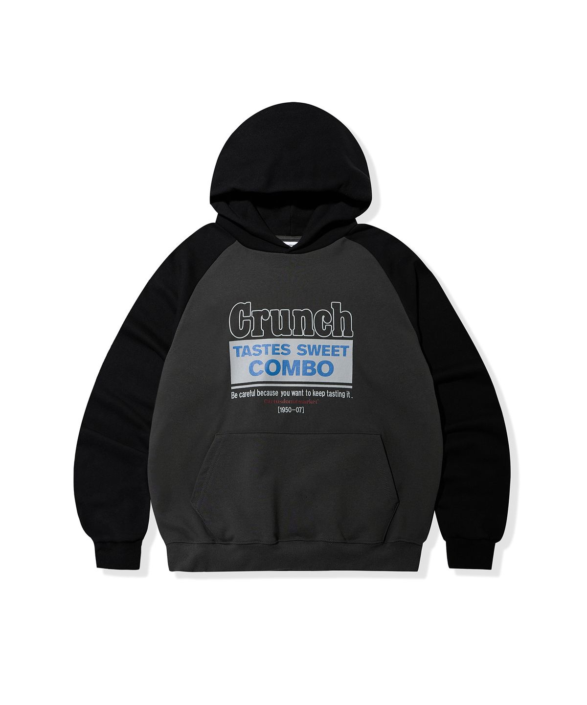 캑터스도넛마켓(CACTUSDONUTMARKET) Crunch Raglan Hoodie - Black