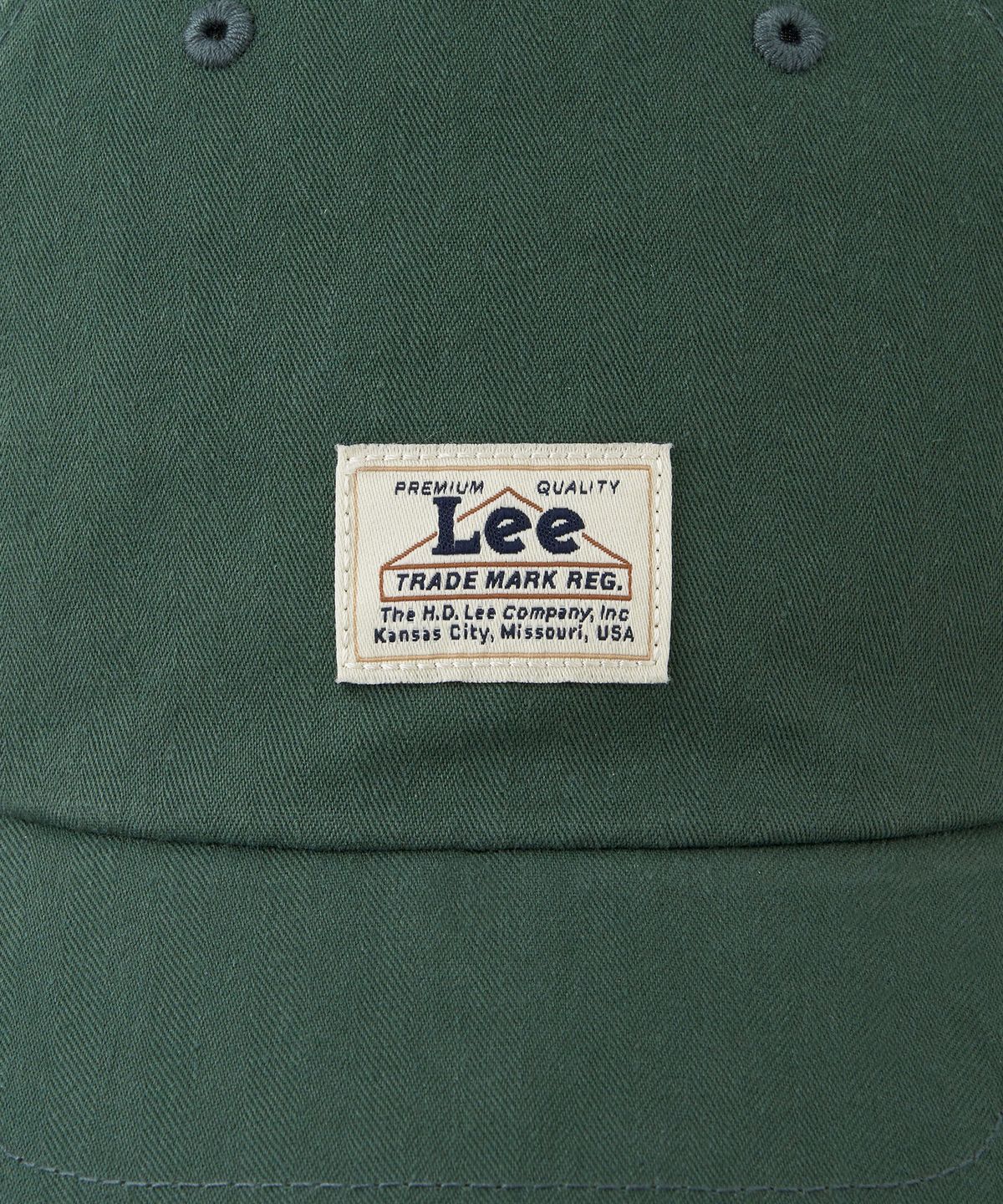 리(LEE) 헤링본 라벨 볼캡 다크 파인