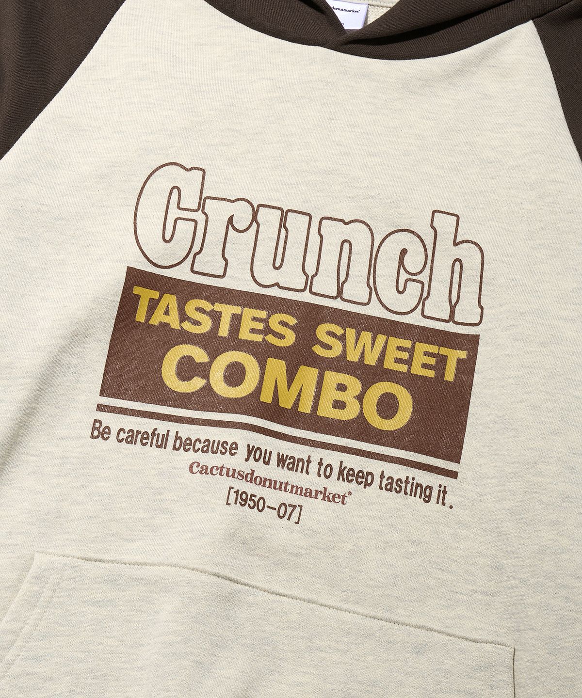 캑터스도넛마켓(CACTUSDONUTMARKET) Crunch Raglan Hoodie - Brown