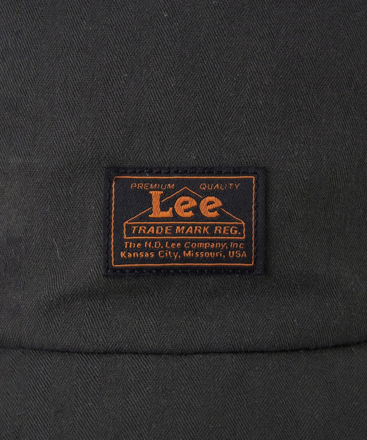 리(LEE) 헤링본 라벨 볼캡 차콜