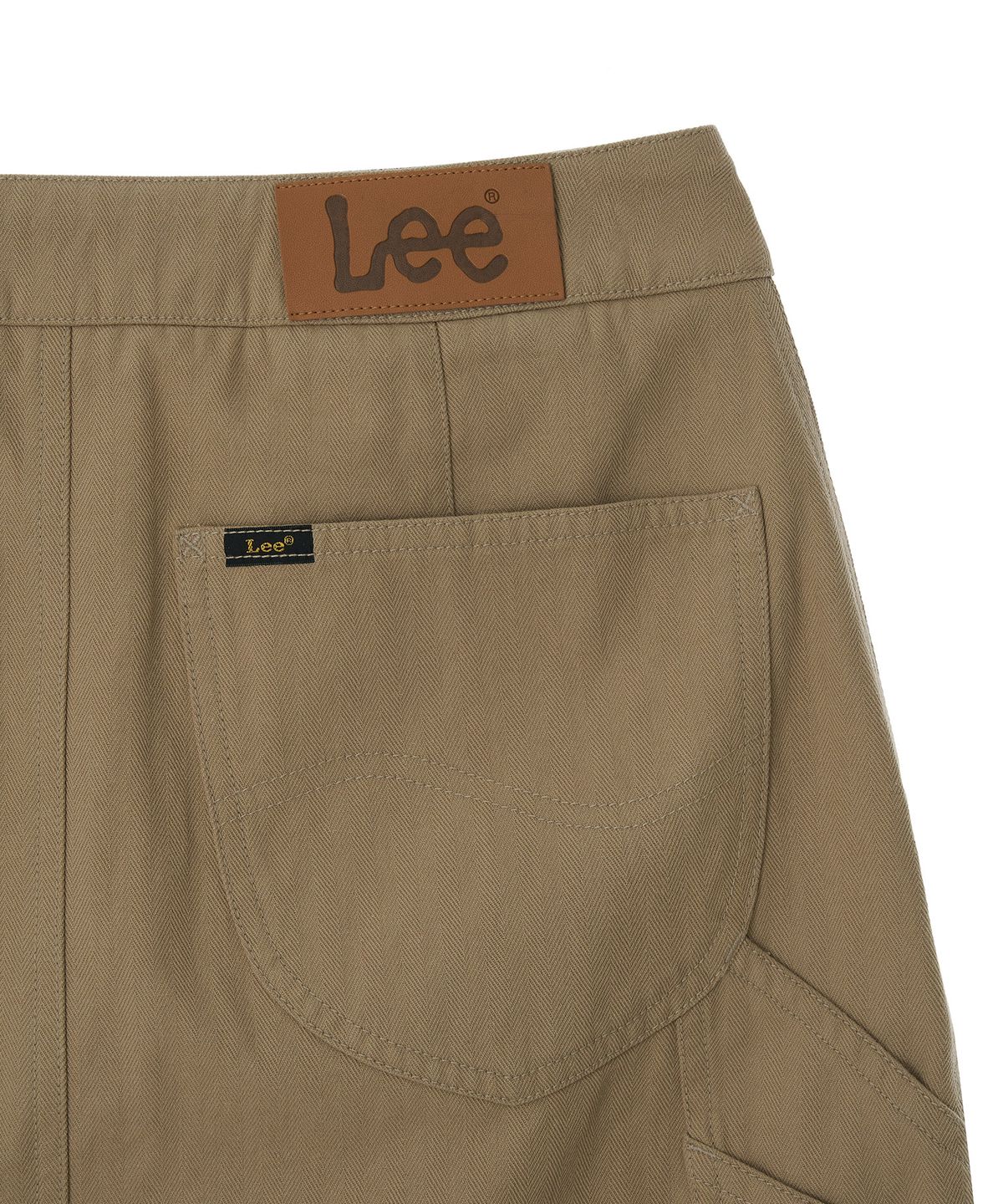 리(LEE) 스트링 미디 스커트 베이지